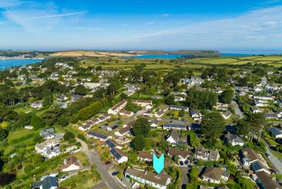 Aerial view of Fifty Little Trelyn, a self-catering holiday home in Rock, North Cornwall