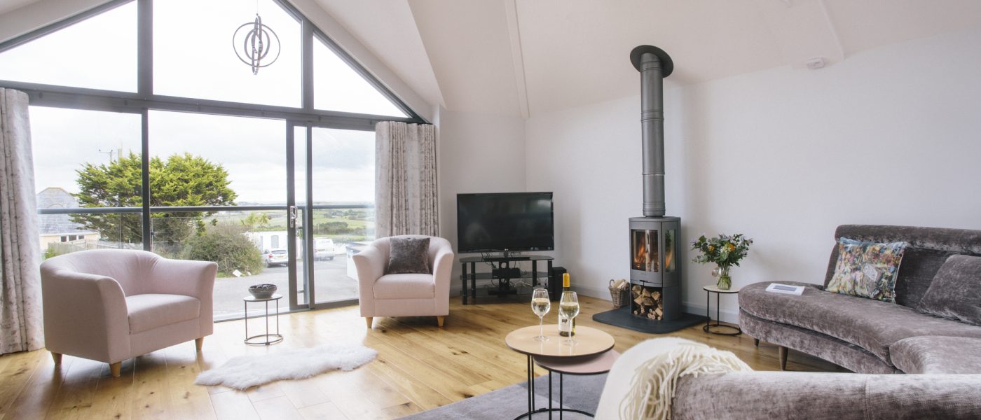 Lounge at Appleby, a self-catering holiday home near Daymer Bay, North Cornwall