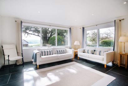 Living room at Badger Cottage, a self-catering holiday home in Rock, North Cornwall