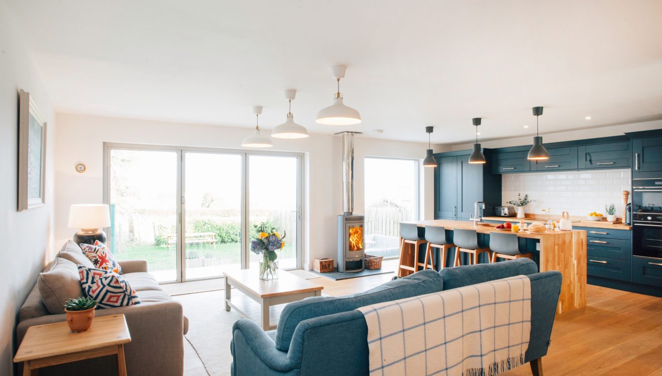 Living spaces at Brickwood, a self-catering holiday home in Rock, North Cornwall