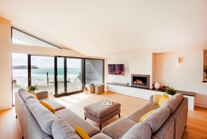 Living room at Coppers, a self-catering holiday home in New Polzeath, North Cornwall