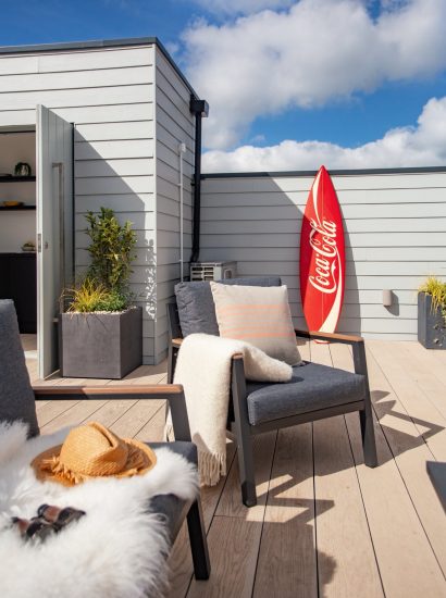 Driftwood, a luxury self-catering apartment with roof garden in Polzeath, North Cornwall