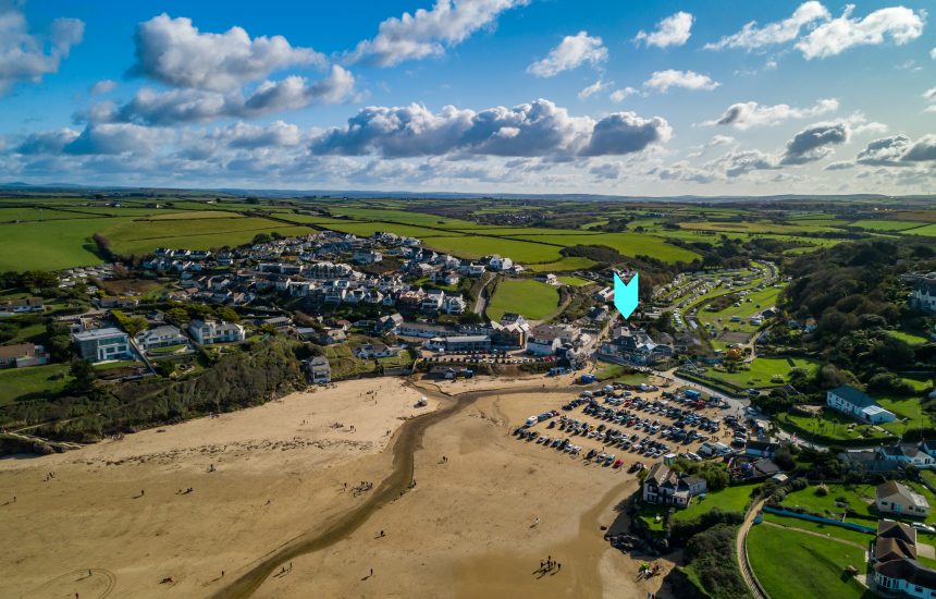 Location of Galena and Galena Rock, a self-catering holiday home in Polzeath, North Cornwall