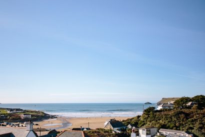 View from the balcony at Gwel an Mor, a self-catering holiday home in Polzeath, North Cornwall