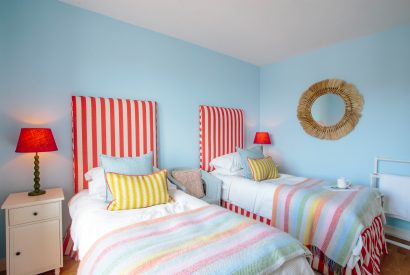 Bedroom two at Gwel an Mor, a self-catering holiday home in Polzeath, North Cornwall