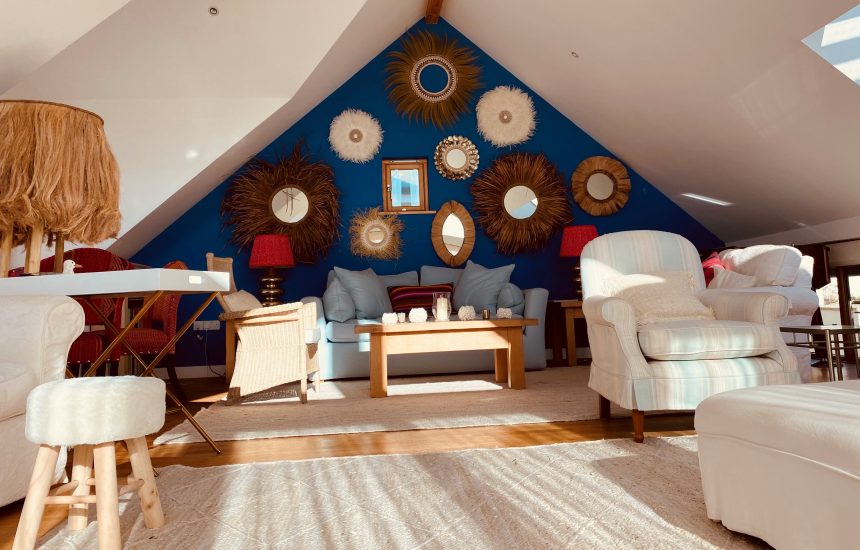 Living room at Gwel an Mor, a self-catering holiday home in Polzeath, North Cornwall