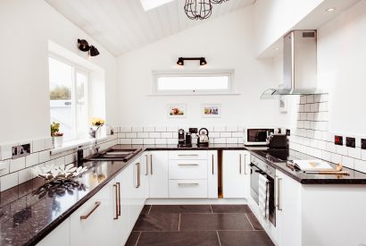 Kitchen at Hargervor House, a self-catering holiday home in Polzeath, North Cornwall