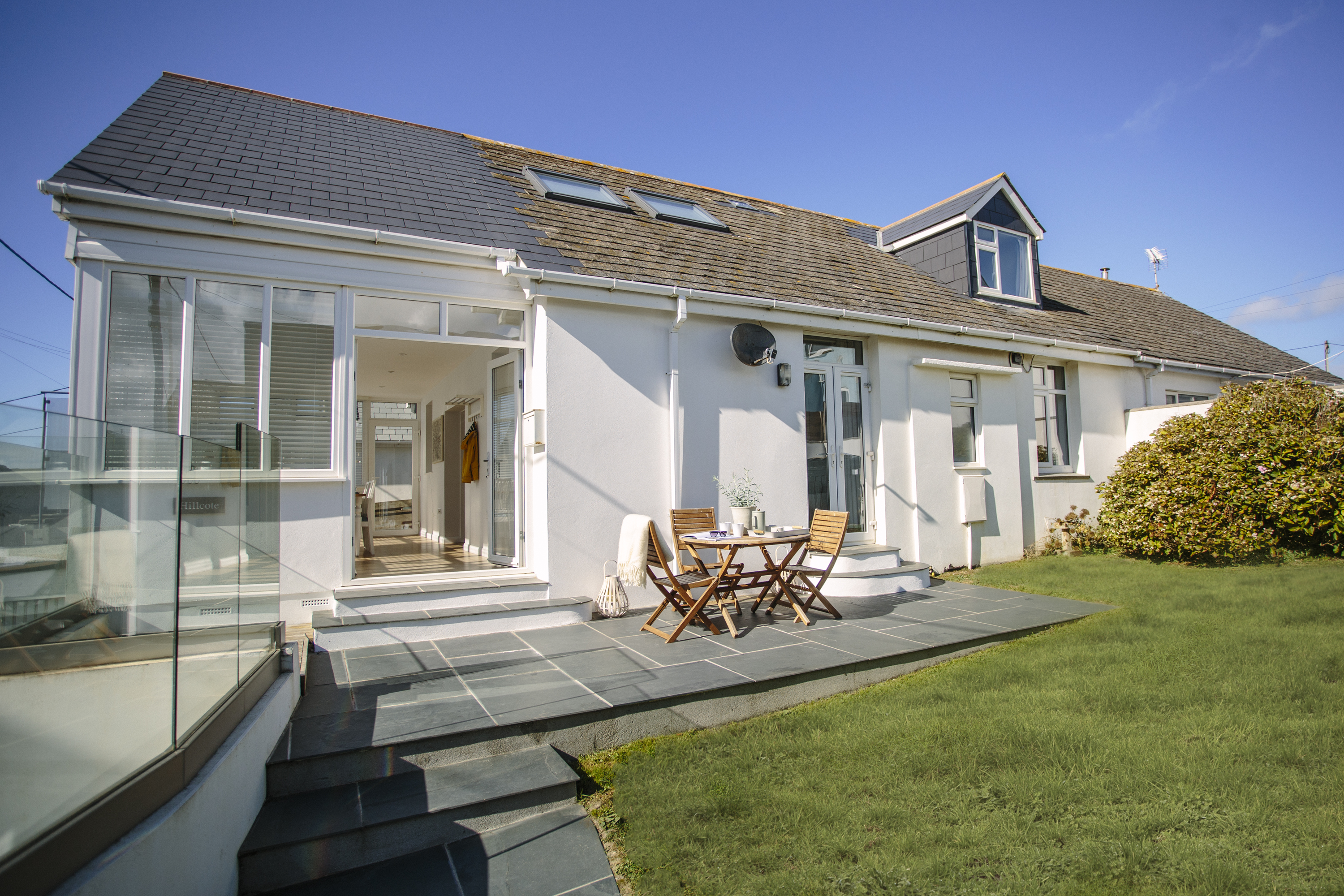 Garden at Hillcote, a self-catering holiday home in New Polzeath, North Cornwall