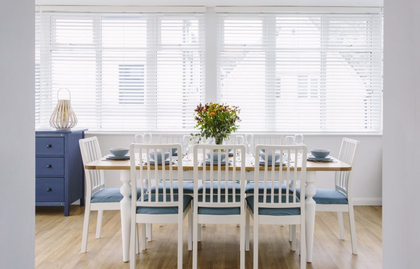 Dining area at Hillcote, a self-catering holiday home in New Polzeath, North Cornwall