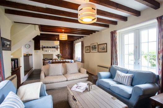 Living room at Ivy Cottage, a self-catering holiday cottage above Polzeath beach