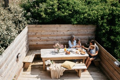 Outside space at Seabreeze, a self-catering holiday home in Polzeath, North Cornwall