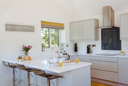 Kitchen at Skovva, a self-catering holiday home in Rock, North Cornwall