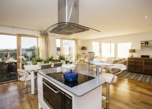 Kitchen at Solan, a self-catering holiday property in Polzeath, North Cornwall