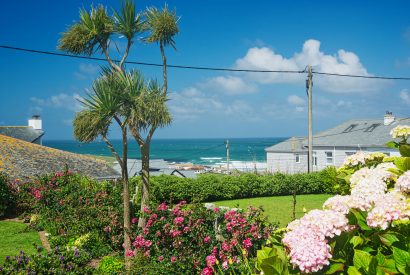 Garden at Spindrift, a self-catering holiday home in Polzeath, North Cornwall