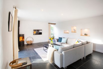 Lounge at The Barn, a self-catering holiday home near Polzeath, North Cornwall