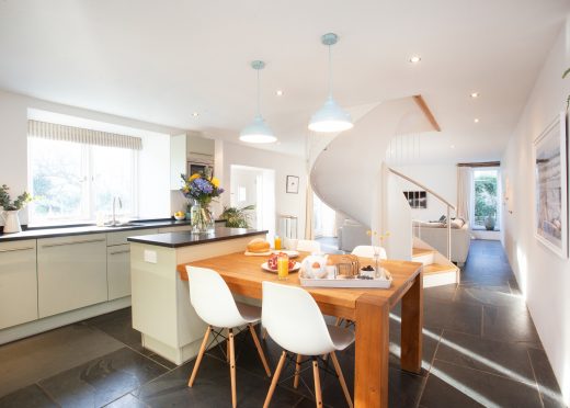 Kitchen at The Barn, a self-catering holiday home near Polzeath, North Cornwall