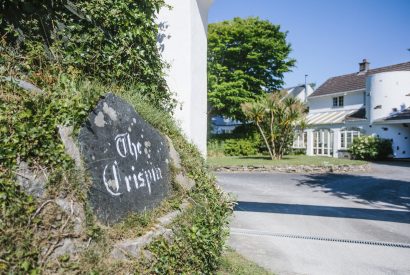 Driveway to The Crispin, a self-catering holiday home in Rock, North Cornwall