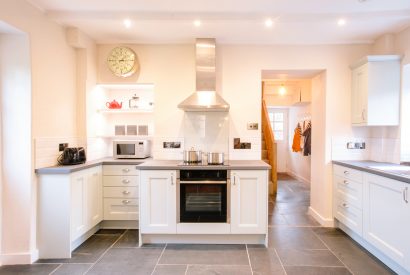 Kitchen at The Gate House, a self-catering holiday home between Rock and Wadebridge, North Cornwall