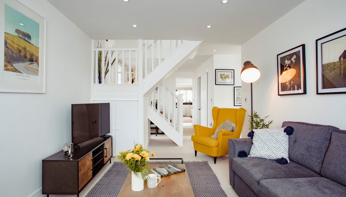 Lounge at The Port House, a self-catering holiday home in Port Isaac, North Cornwall