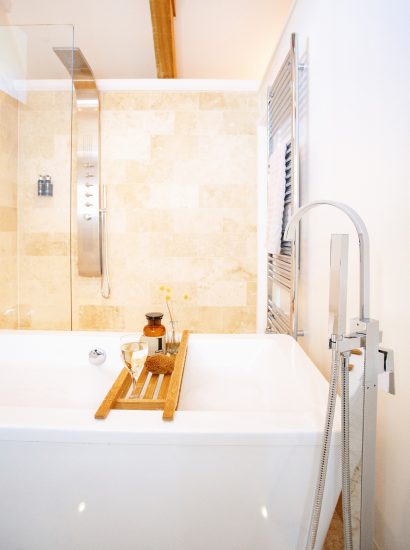 Bathroom at The Tractor Shed, a self-catering holiday home in Polzeath, North Cornwall