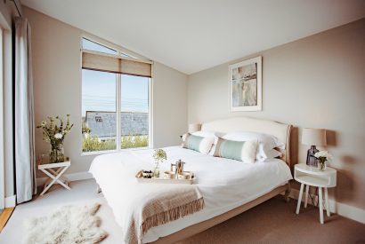 Master bedroom at Tregarthen, a self-catering holiday home in New Polzeath, North Cornwall