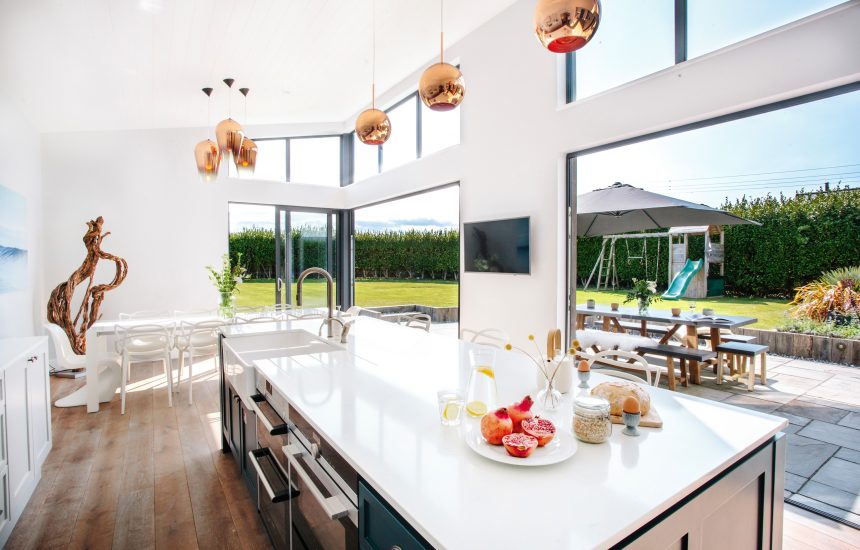 Kitchen at Tregarthen, a self-catering holiday home in New Polzeath, North Cornwall