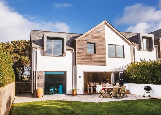 Back garden at Ambrose, a self-catering holiday home in New Polzeath, North Cornwall