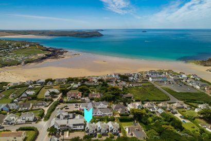 Aerial view of Clifden, a self-catering holiday home in New Polzeath, North Cornwall