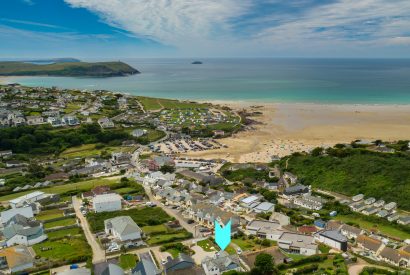 Aerial view of Cothelstone, a self-catering holiday home in Polzeath, North Cornwall