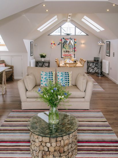 Living room at Cothelstone, a self-catering holiday home in Polzeath, North Cornwall