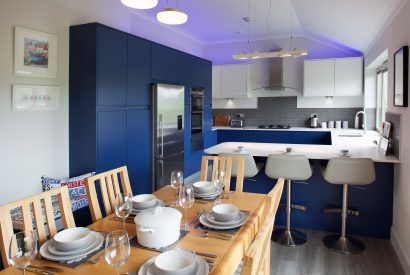 Kitchen and dining room at Hawkers, a self-catering holiday cottage in Rock, North Cornwall