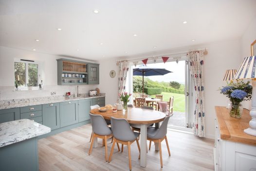 Dining area at Kate Cottage, a self-catering holiday cottage near Rock, North Cornwall