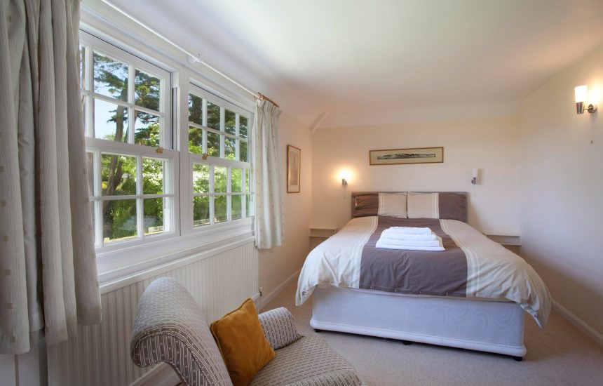 Bedroom one (master) at Little Lynam, a self-catering holiday home in Rock, North Cornwall