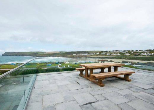 Patio at Seaview, a self-catering holiday house in Polzeath, North Cornwall
