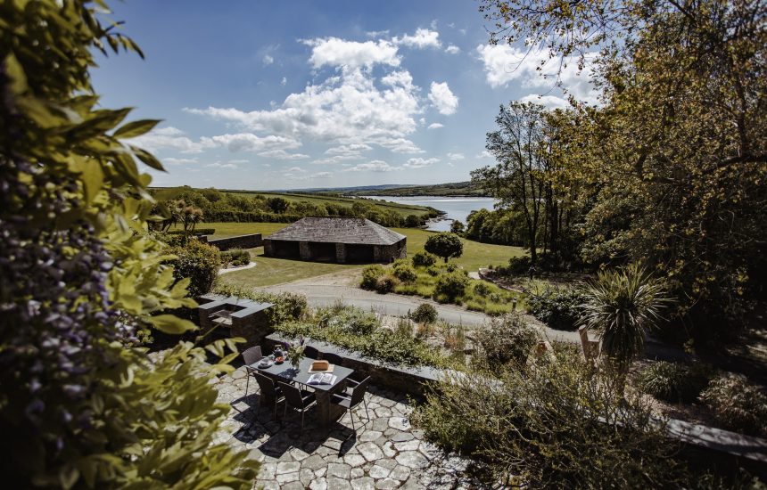 View from The Farmhouse, a self-catering holiday home on Cant Farm near Rock, North Cornwall